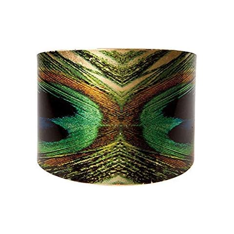 Rain Jewelry Peacock Tail Feather Wide Cuff Bracelet Cover