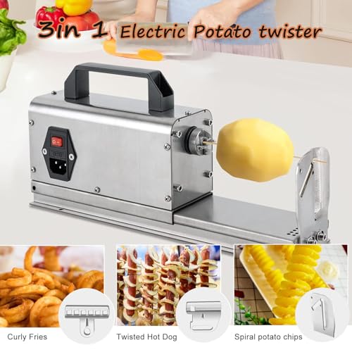 Cortadora eléctrica de papas en espiral de acero inoxidable miniatura 3