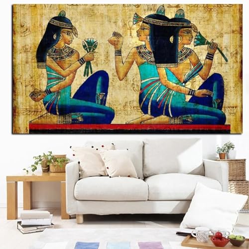 Peinture à l'huile sur toile femme africaine pop art pour cadre salon 40x80 cm