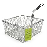 CubetasGastronorm ® Cesta freidora industrial 310x335x135 mm acero inoxidable recambio profesional cocina bar restaurante compatible con Fagor gas repuesto tecnico hosteleria uso intensivo cocina