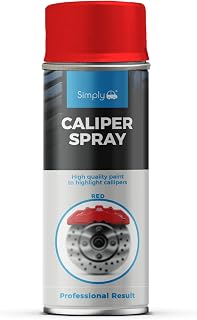 Simply SP-017 Red Caliper Spray Paint for Highlighting & Restoration of Car Calipers – Long Lasting Gloss & Dirt Preventive – Also Suitable for DIY Projects & Cosplay – 400 ml