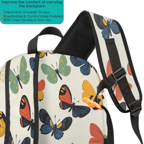 Colorful Butterfly School Backpack for Teen Girls Cute Large Backpack Bookbag Casual Daypack4