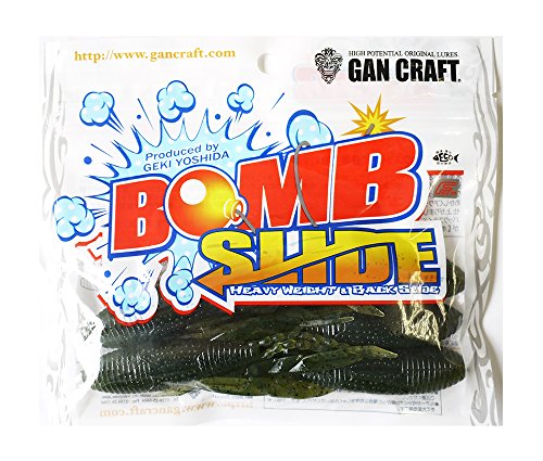 GAN CRAFT(ガンクラフト) ワーム ボムスライド 4インチ 約12g ウォーターメロン #01 ルアー