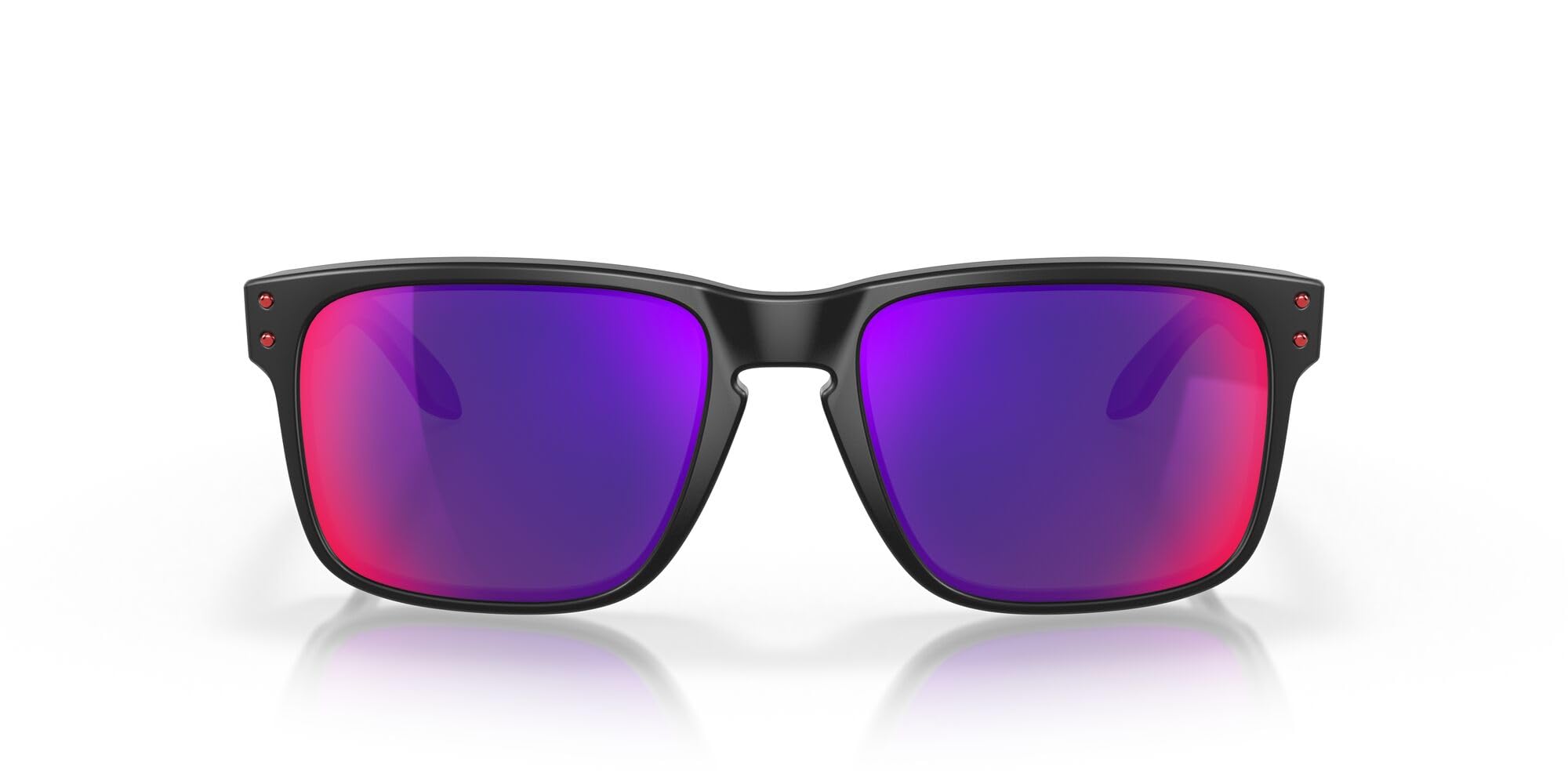 Oakley Sonnenbrille Holbrook W/Warm, 55, Matte Black / Positive Red Iridium