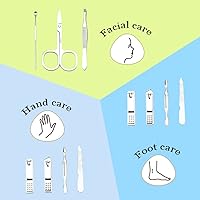 Vista 3 de Kit de manicura cortaúñas para hombres, herramientas de pedicura, cuidado personal, regalos para el día de San Valentín, cortador de uñas de metal
