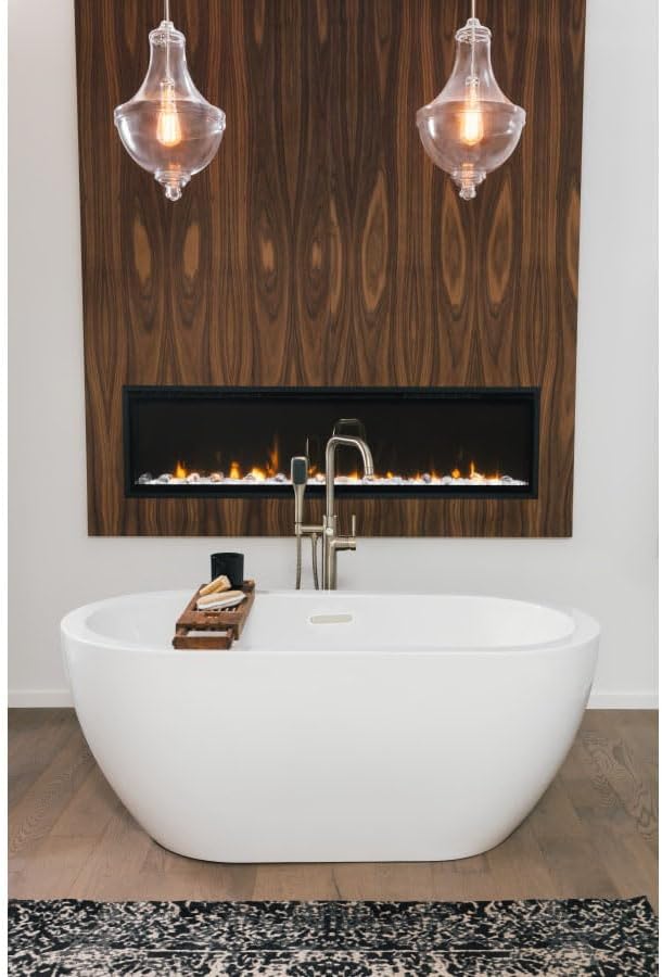 White Acrylic 59" Free Standing Soaking Tub