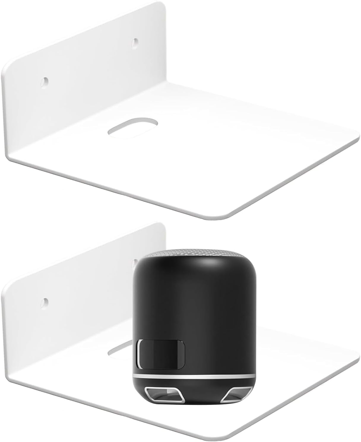 Camera Wall Mount – 2 Pieces Small Security Camera Holder – Shelving Home for Phone Router Projector Monitor, Children's Bedroom, Living Room, Kitchen, Living Room