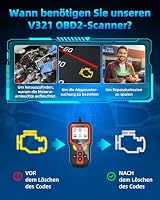 Carehabi OBD2 Diagnosegerät, Diagnosegerät Auto, Auslesegerät Auto für Alle Fahrzeuge seit 2003 & Newer (Schwarz) – Ansicht 7
