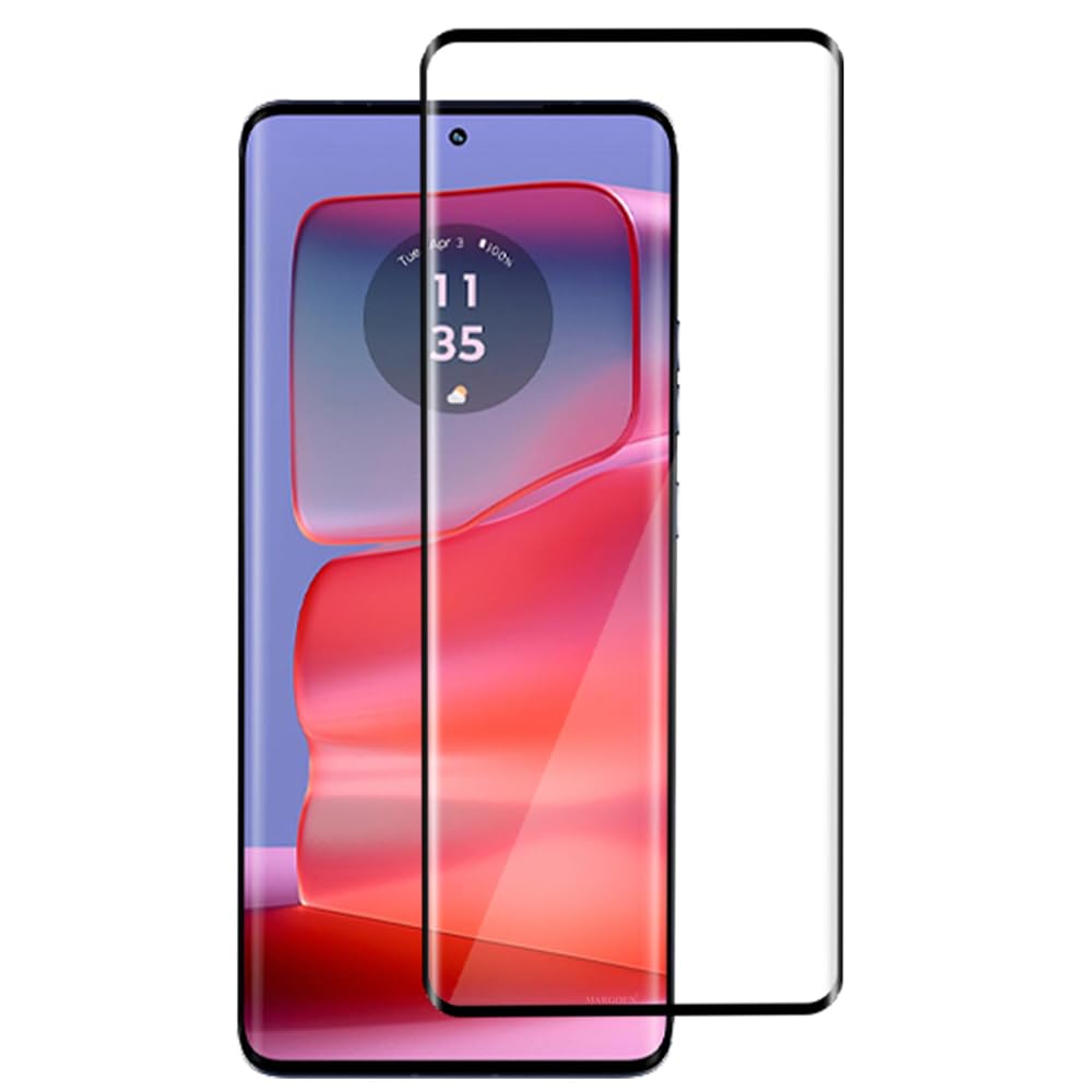 MARGOUN for Motorola Edge 50 Pro Screen Protector Tempered Glass 3D Curved, Full Coverage Protective Film (50 Pro)