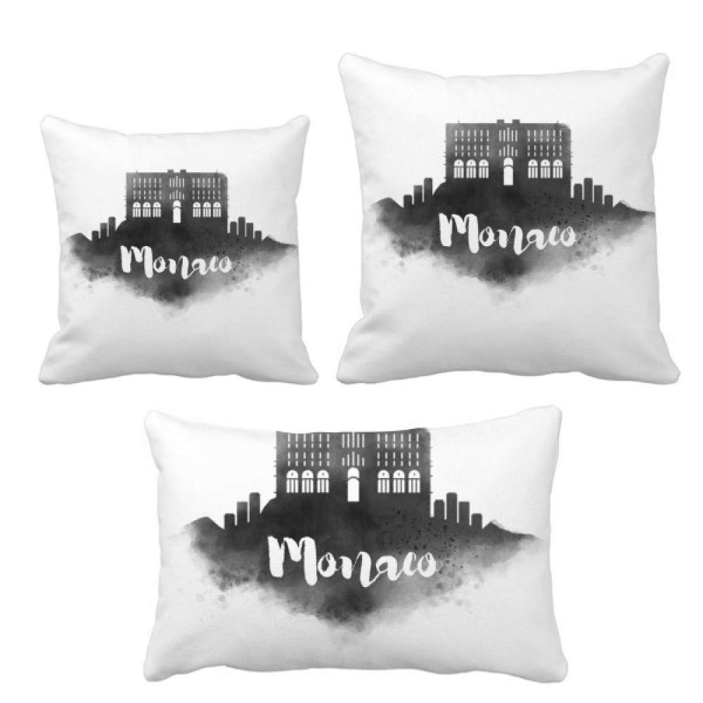 Coussin Monaco de décoration haut de gamme avec housse artistique Ink City