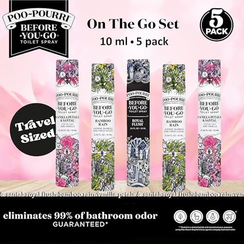 poo-pourri before-you-go toilet spray travel size 10 ml 5 pack