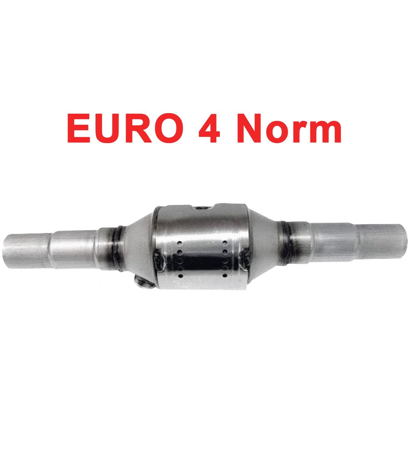 Catalizzatore universale EURO 4 a norma rotonda per tutti i motori a benzina fino a 2000 ccm con tubo gradini Ø 45 mm/Ø 50 mm/Ø 54 mm per Ford Skoda Opel V-W