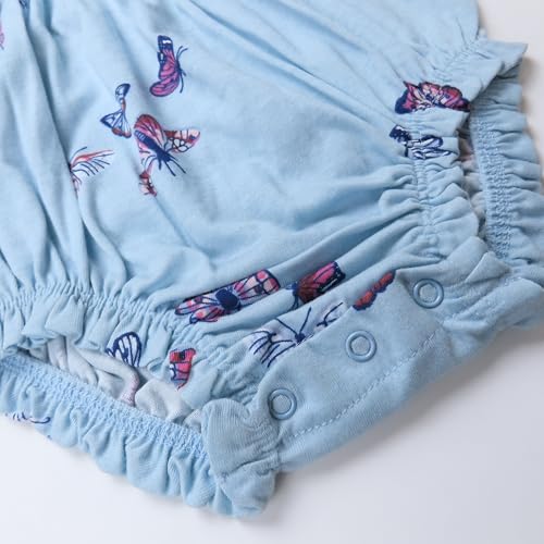 HonestBaby Ruffle Shoulder Bubble Dress 100% Organic Cotton for Infant Baby Girls4