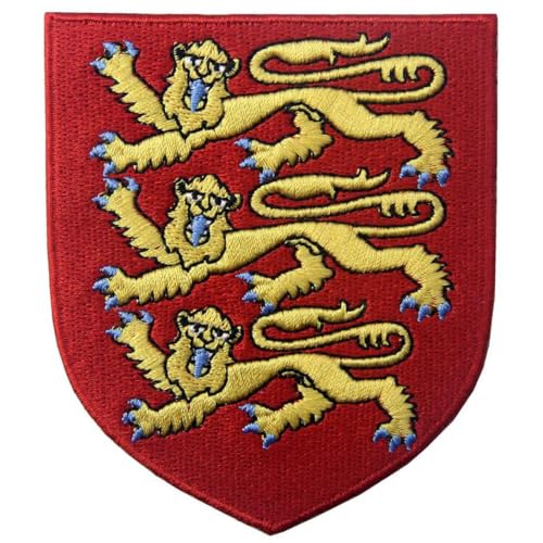 EmbTao Escudo Real de Inglaterra Parche Bordado de Aplicación con Plancha