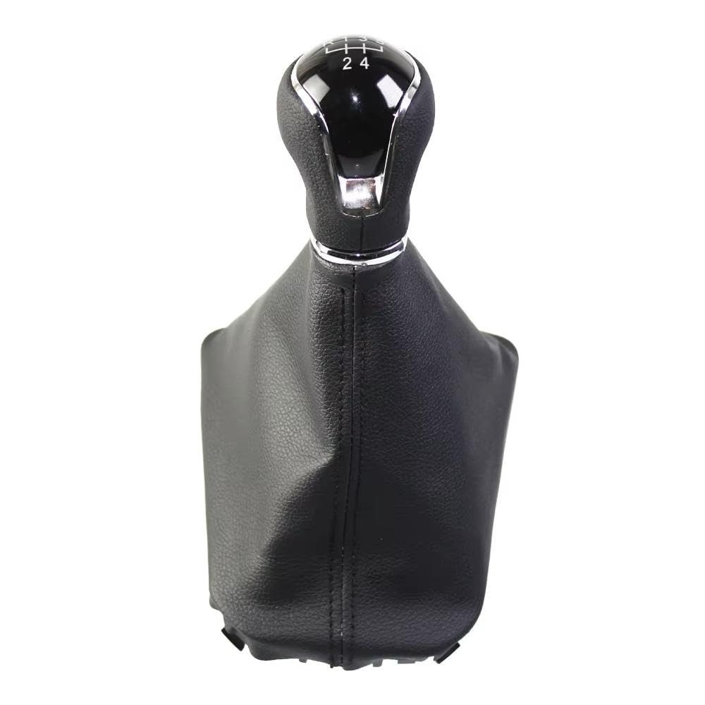 Ydxherta 5 Speed 5 6 Speed Gear Shift Knob With Leather Shifter Gaiter Boot Cover For Seat For Ibiza V 6F For Arona Kj 2017-2025 Lhd Auto Parts(5 Speed)