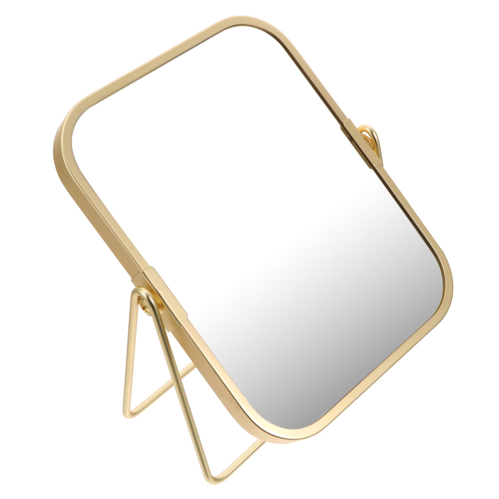 Miroir de maquillage double face pivotant 360 en métal pour coiffeuse