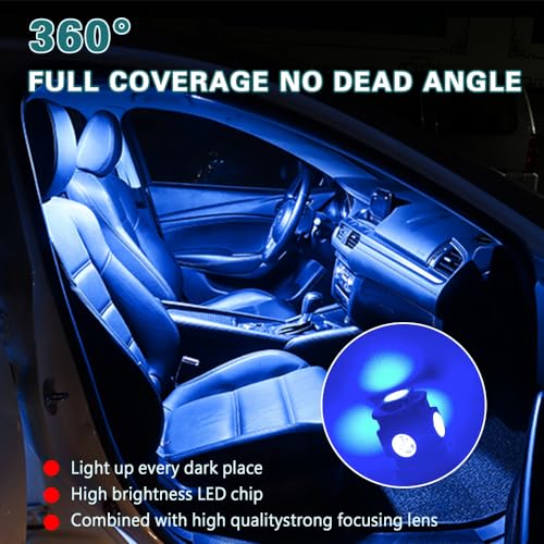 10PCS Bombillas LED T10 para interior de auto miniatura 3