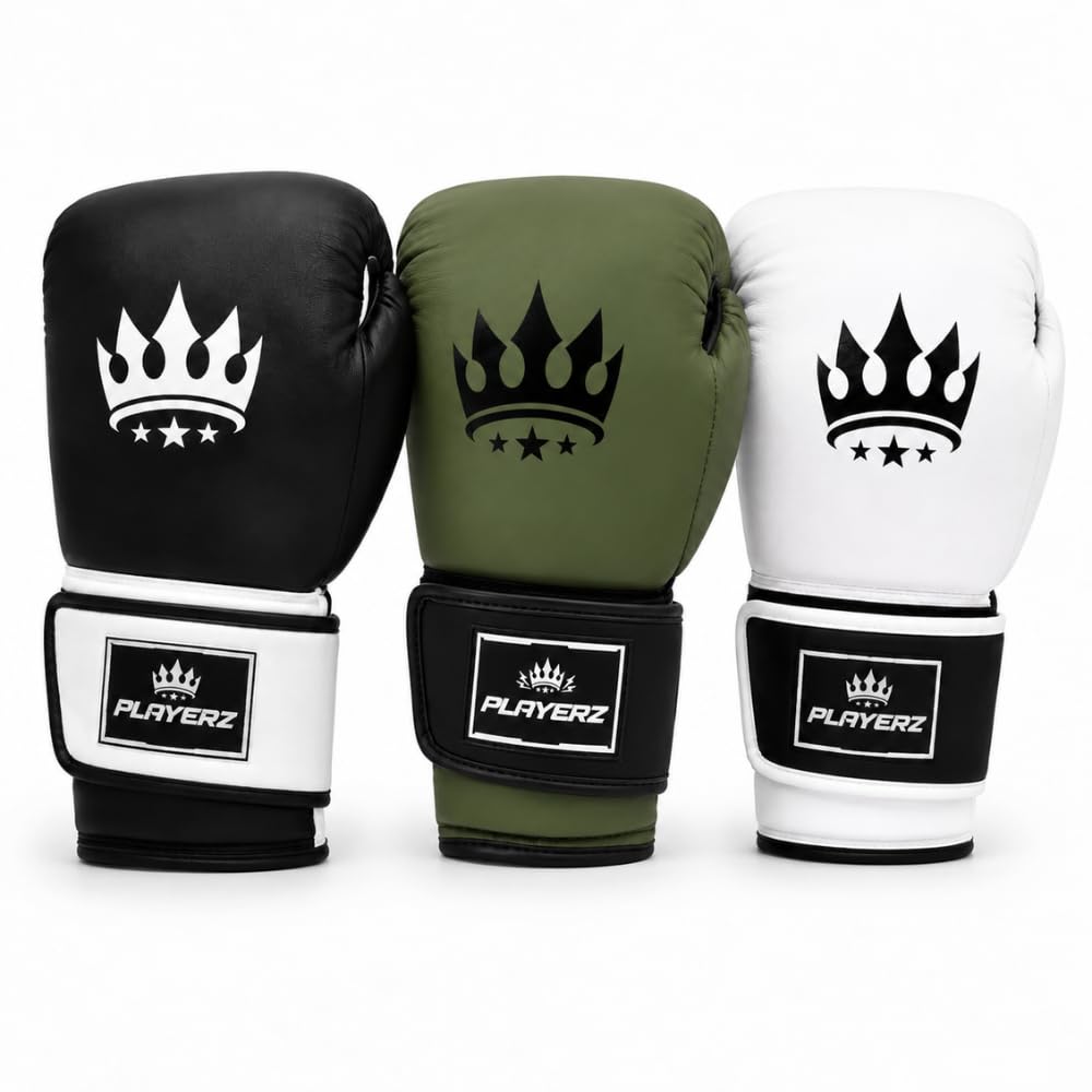 Playerz ProTech Boxing Gloves - Black - 16oz
