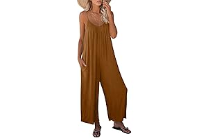 Women's Sexy Flowy Jumpsuit with Adjustable Spaghetti Strap