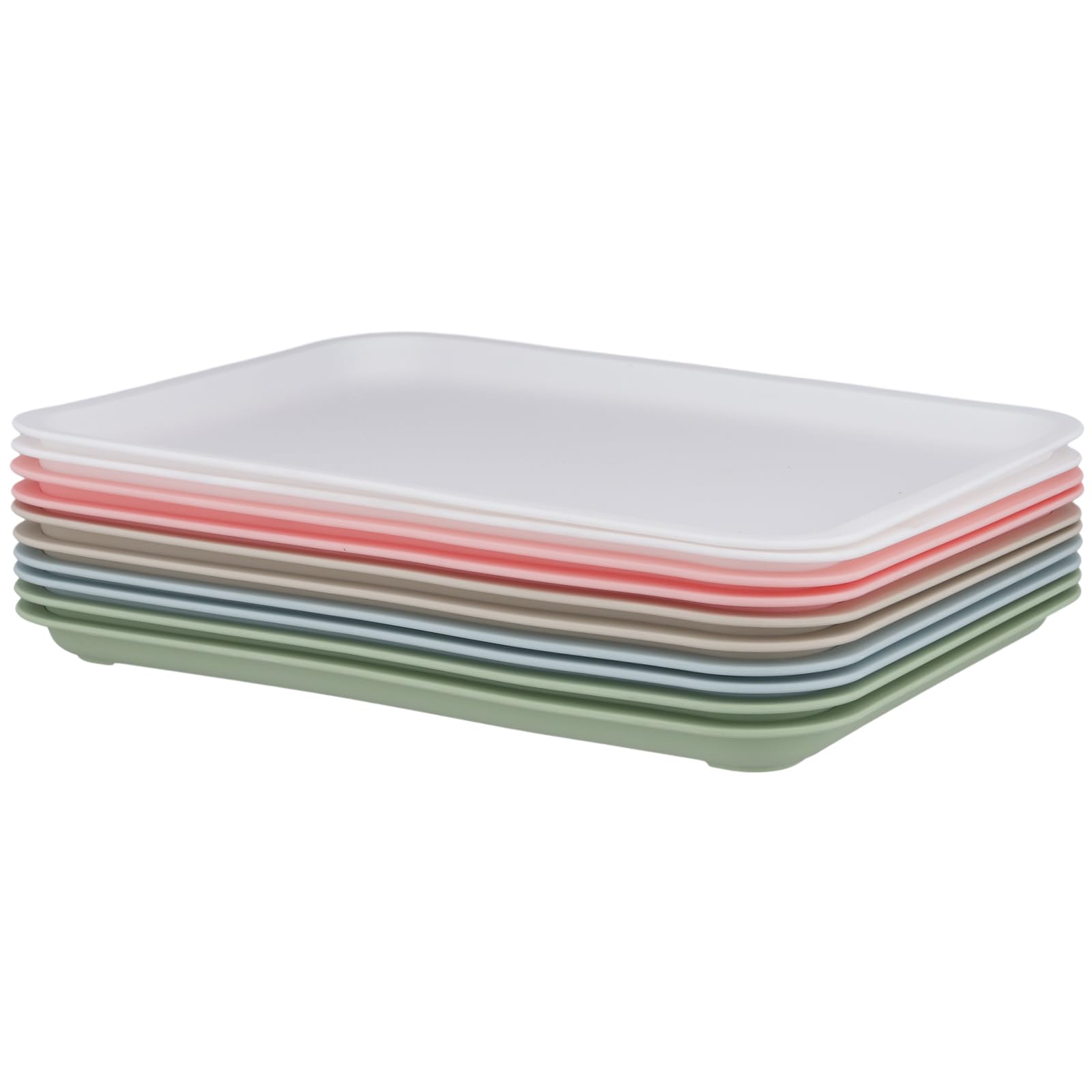 Plateaux de service en plastique légers et empilables 30,5x23 cm pour café