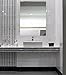Hamilton Hills 30x40 inch Frameless Rectangular Mirror | Large Polished Glass Core Back, Lightweight Vanity Mirror | Beveled Bathroom Mirrors for Wall | Hanging Horizontally or Vertically Gym Mirror