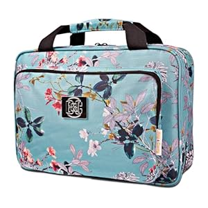 Bag&Carry Large Travel Hanging Toiletry Bag For Women – Folding Bathroom Toiletry Cosmetic Organizer – XL Hanging Travel Bag For Full Size Toiletries (teal)