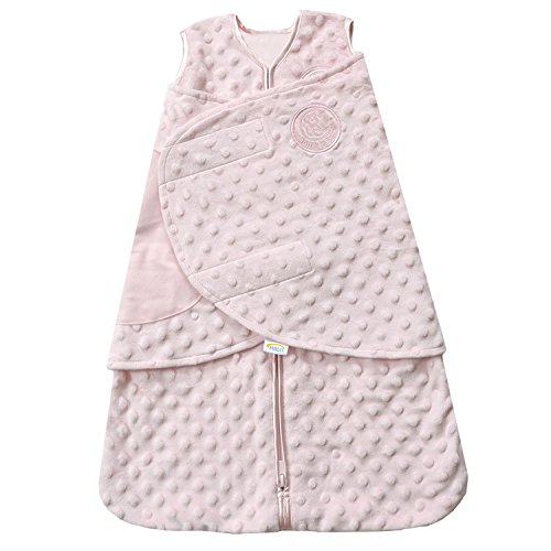 Image of Halo Sleep Sack Swaddle Plushy Dot Pink Birth to 3 months
