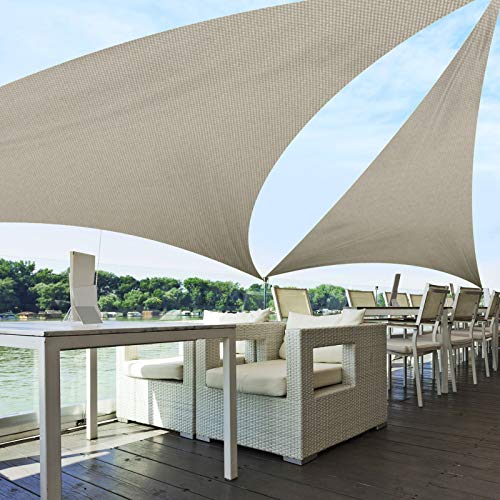 Voile d'ombrage résistant aux intempéries Floordirekt gris triangulaire - 3