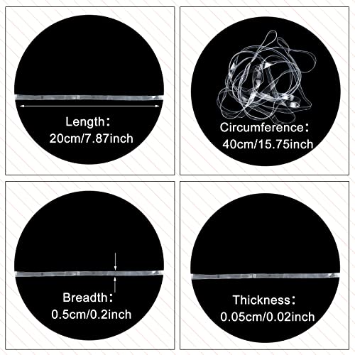 Windyun 50 Pieces Large Rubber Bands For 8 Inch Trash Can Elastic Silicone Bands Heavy Duty For Securing Thick Files Garbage Can Office Kitchen Home School Restaurant (Clear) #TOP1