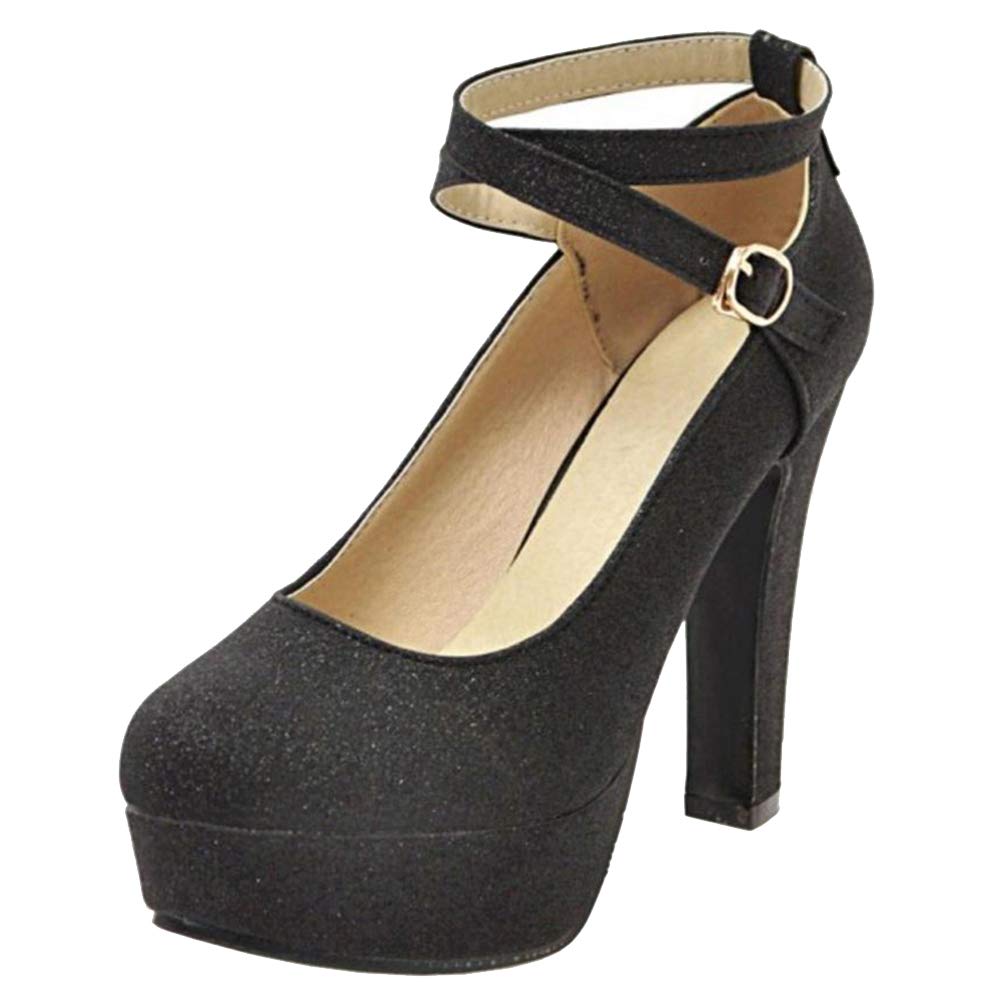 Donna Moda Tacco A Blocco Scarpe
