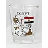 Egypt Landmarks and Icons Collage Shot Glass