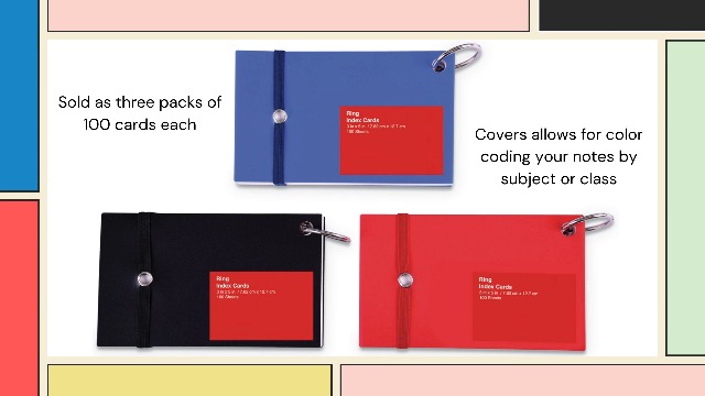 Amazon.com : 1InTheOffice Index Cards with Ring 3x5, Flash Cards with Binder  Ring, Single Hole Punched Notecards, White, 100 Cards : Office Products