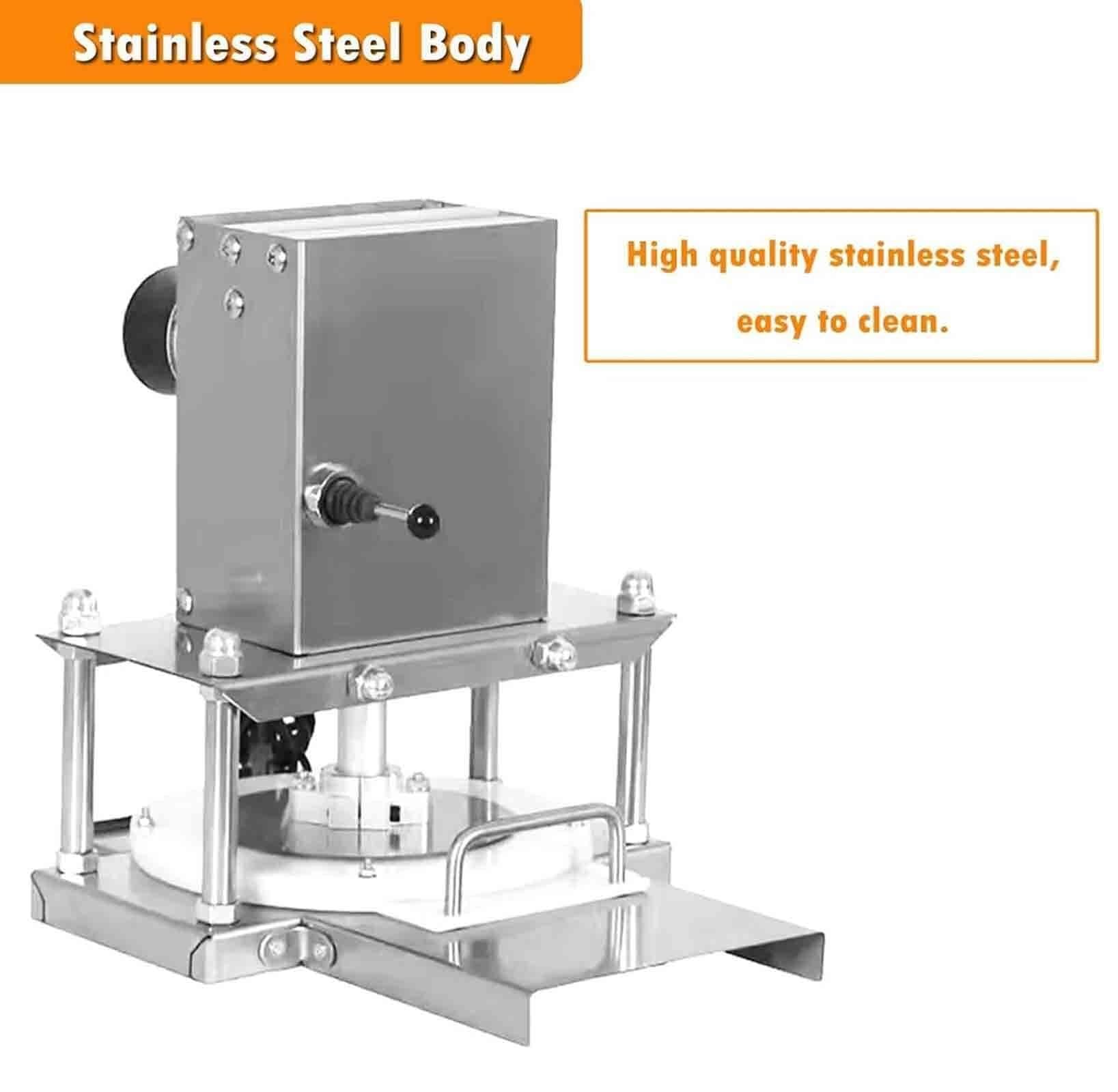 LYDZUSDP Electric Pizza Dough Press Machine,Manual Pastry Press Machine,Commercial Dough Sheet Pizza Crust Press with Stainless Steel Press Plate for Pizza Making