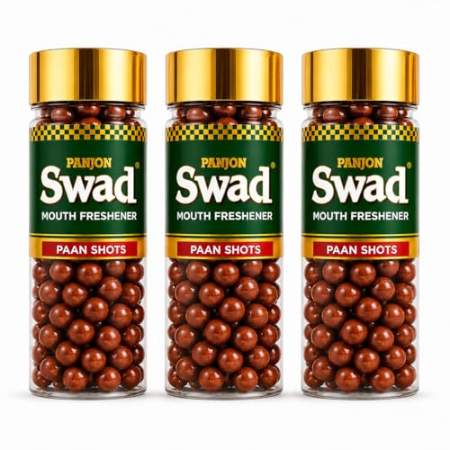 Image of Swad Digestive Pan Shots Candy for Instant Refreshment 150g Bottle Pack X 3