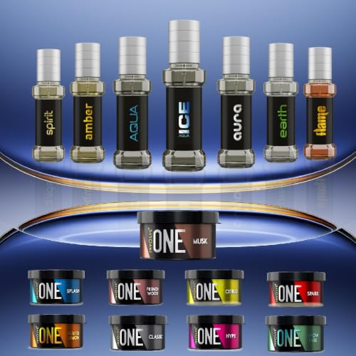 Image of Involve ONE Musk Car Perfume & Element Aqua Ice Spray Air Car Perfume Combo (Pack of 2) | Long Lasting Fragrance | Car Fresheners | Car Accessories Interior | Car Accessories 2026
