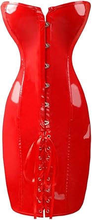 Alivila.Y Fashion Womens Faux Leather Vintage Club Party Corset Dress