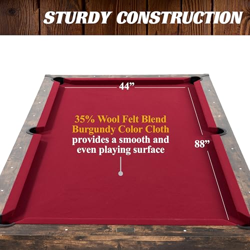 Image of Barrington Billiards Drop Pocket Pool Table with Complete Accessory Set