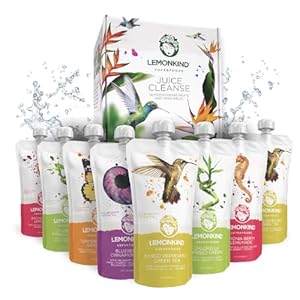 LEMONKIND 1-Day CORE Colon Juice Cleanse: Detoxing, Weight Loss Support, Boost Energy, Reduce Bloating – Vegan, Gluten-Free, Pressed, Natural 8 Unique Flavors