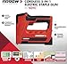 Arrow ET501C Cordless 5-In-1 Professional Staple and Nail Gun, Battery Powered Wire Stapler and Brad Nailer for Upholstery, Framing, Roofing, Crafts, Fencing, Cable, Black/Red