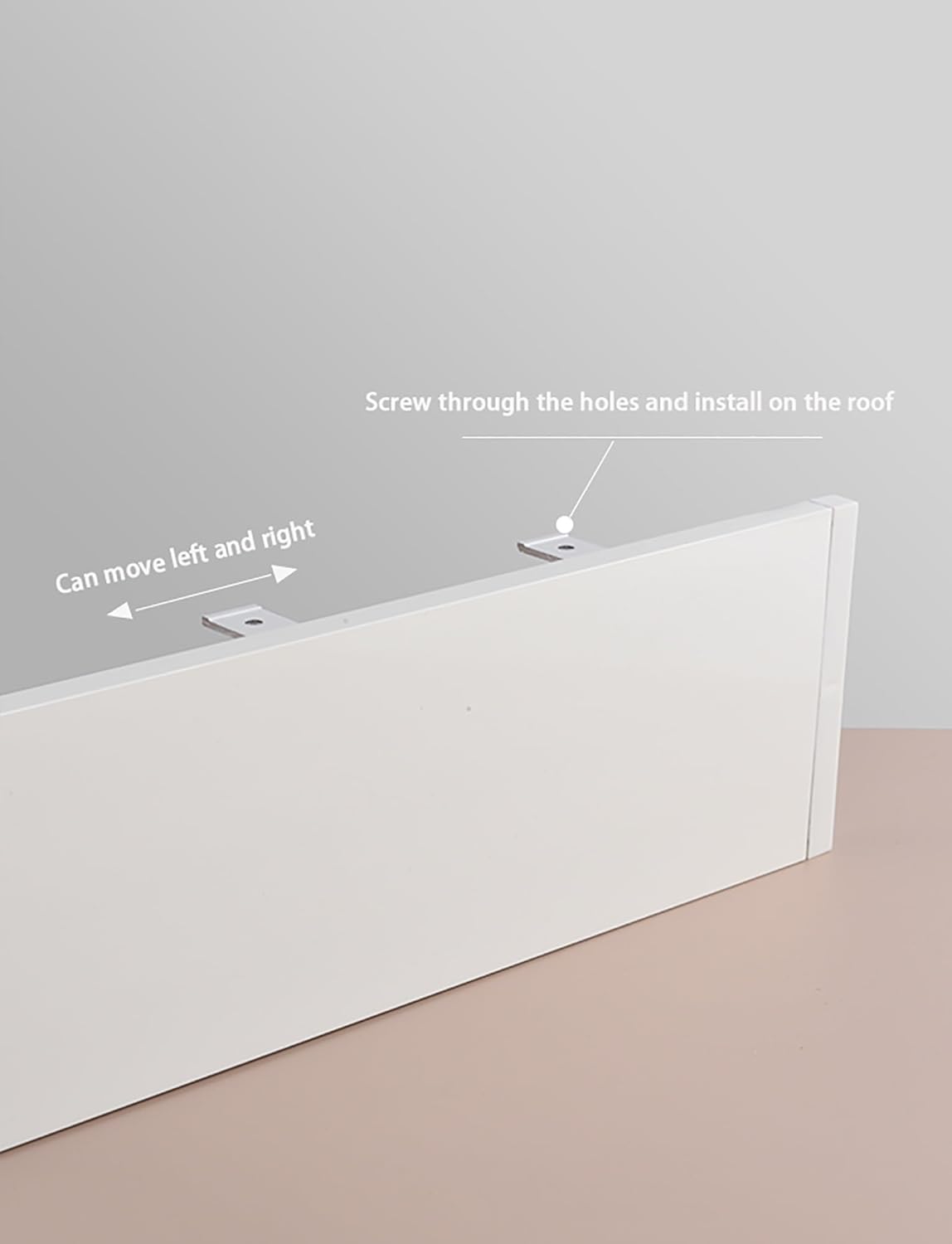 Window Pelmet Panel Without Tracks, 91cm, 122cm, 183cm Decorative Valance Ceiling Mount, for Living Room Bedroom Kitchen Room(with Side Panels)(91cm)