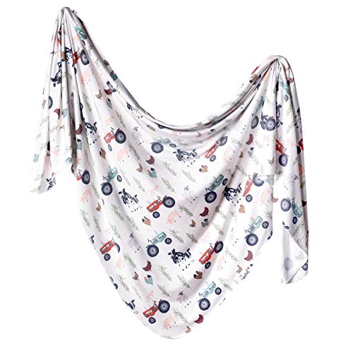 Image of Copper Pearl Large Premium Knit Baby Swaddle Receiving Blanket Jo