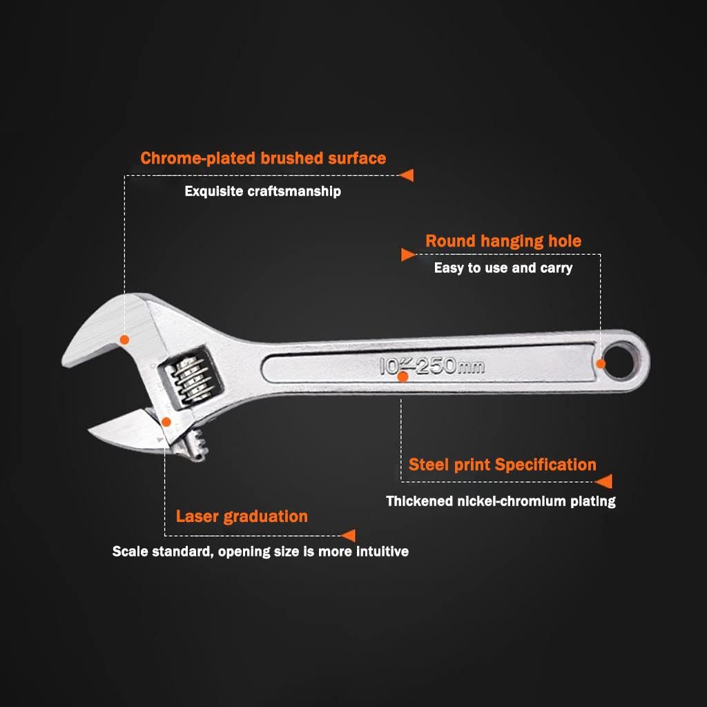 Llave, Llave Inglesa, Llave Ajustable, Llave Ajustable de Boca Ancha, Llave Inglesa, Llave Ajustable, Llaves de Cambio, Llave de Correa, Llave para apretar o aflojar Tuercas y Pernos
