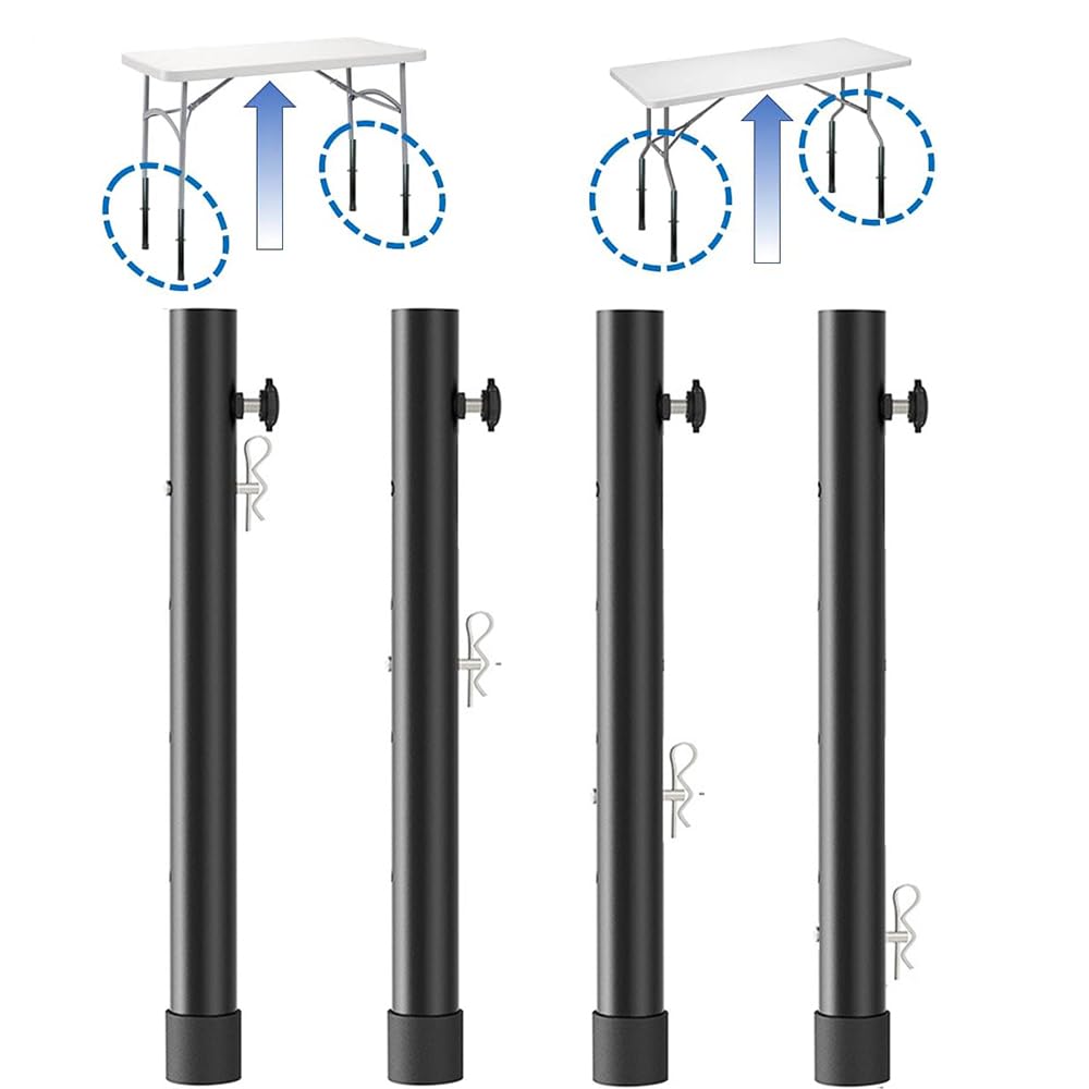 Wotendy 4pcs Table Leg Extenders for Folding Tables, Table Leg ...