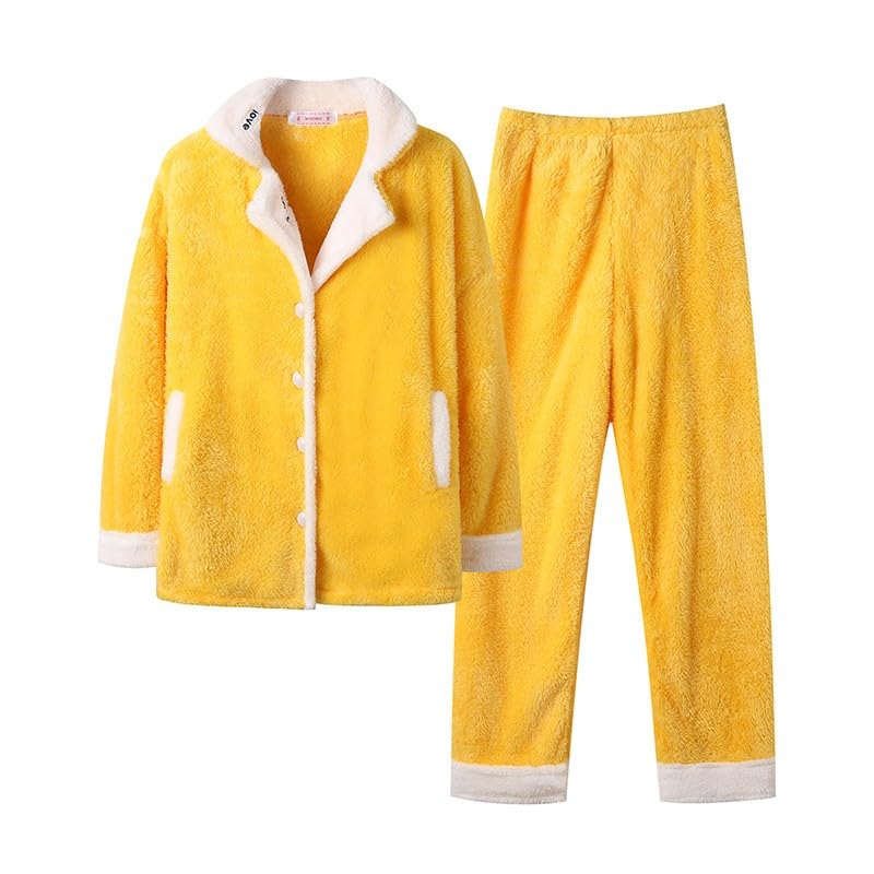 Ensembles de Pyjama Femme en Polaire Chaud Loungewear Flanelle Filles