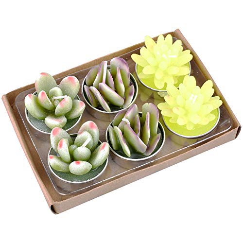 NANAOUS Bougie chauffe-plat en forme de cactus, fait à la main délicate bougies pour la maison, pour une fête d'anniversaire, un mariage, la méditation pour Noël (n° 2)