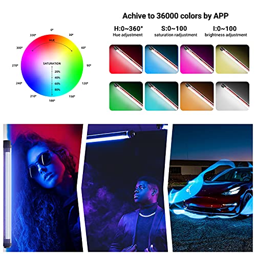 LUXCEO P7RGB Pro LED Video Licht Handheld Fotografie Licht 3000K-5750K,10400 mAh,RGB Full Color CRI≥95 Unterstützung APP… – Bild 5