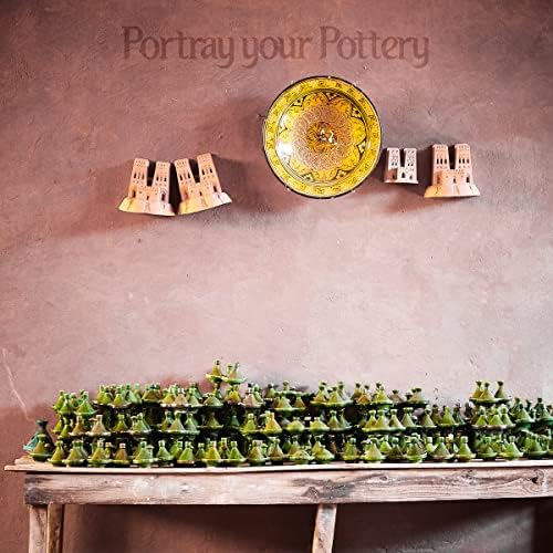 WINSOME Invisible Plate Hangers for Wall | Decorative Dish Display Holders Hanging Wires Spring Hook Holder with Tip Protectors Fit to Hang on Wall (25 - 36 cm (10 - 14 Inch), Brass)