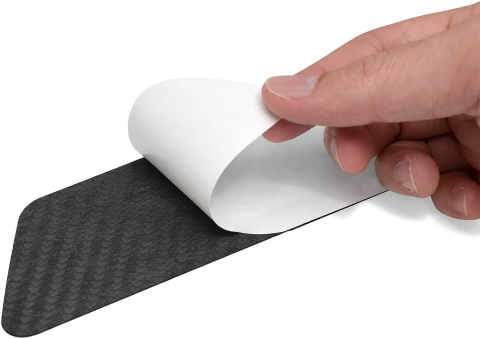 iPick Image for Dodge Charger X-Large Black Real Carbon Fiber 4 Pcs Universal Door Sill Step Protector Guard Decal Plates