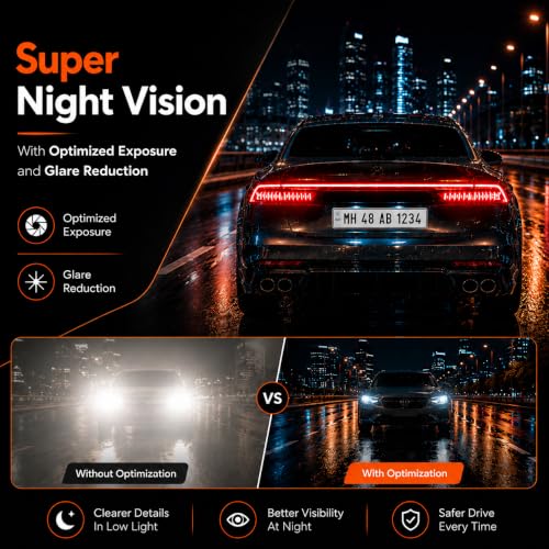 Image of MyFitSpark DC-101 WiFi Duo Real 2K Dual Channel Dash Cam Car Front and Rear | Novatek AI Chipset ADAS Safety Night Vision Wi-Fi App Supercapacitor Parking Mode 130 Wide Angle Upto 512GB