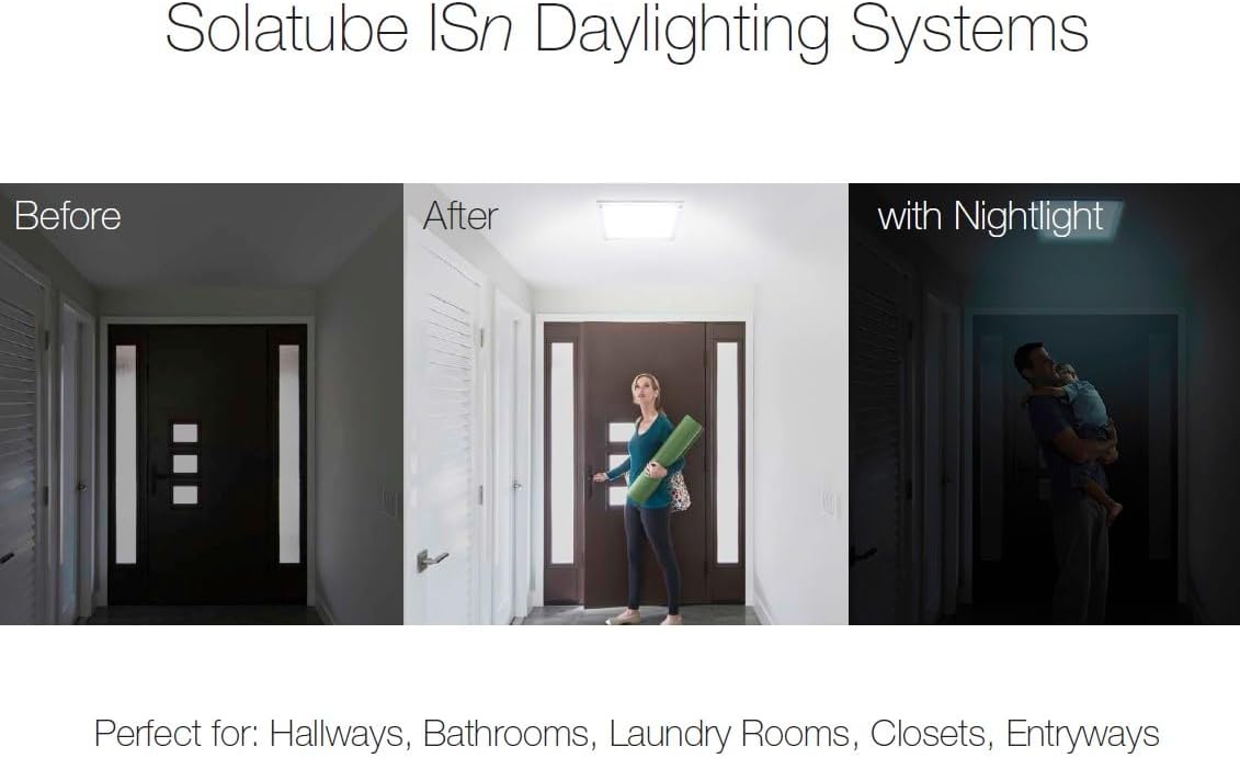 Solatube® Skylight Kit with Integrated Solar NightLight – 10-Inch Tubular Skylight for Natural Daylight and Nighttime Illumination, Energy-Efficient Lighting Solution